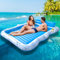 NOVORA Inflatable Pool Float for Adults (220x165cm) – Tanning Lounger Raft with Pillow & Cup Holder – Extra Large (XL) Sunbed Float for Pool, Lake, Beach, River – Sturdy PVC Water Lounge