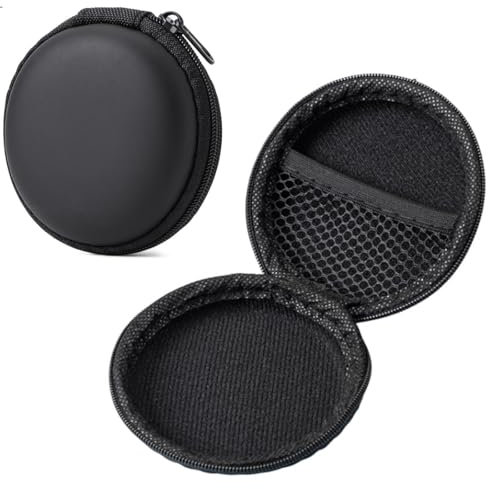 HABNI Mini Kopfhörer Tasche, Extra Klein Case Tasche Für Tragbare Mp3, Ipod Nano, Schlüssel, U Festplatte(Schwarz)