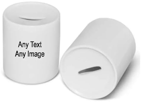 Personalised Own Photo & Text Ceramic Money Box Piggy Bank Savings Gift