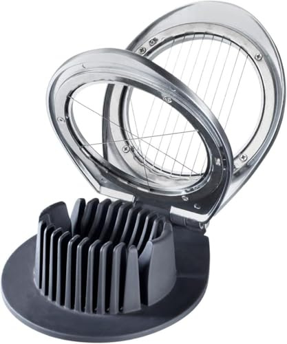 3 Style Egg Slicer – Chrome Metal Finish – 3 Cutting Styles, Slice, Wedge, Crumble, Stainless Steel Body & Cutting Wire, Boiled Eggs, Fruits, Vegetables, Mushrooms (3 Style Egg Slicer – Chrome Finish)