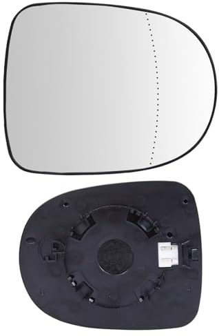 Mingke Verre de Rétroviseur Droite Compatible avec Renault Clio III 2009-2012 Twingo II 2010-2014 Modus 2007-2012,Glace Retroviseur Exterieur avec Chauffant et Plaque de Support