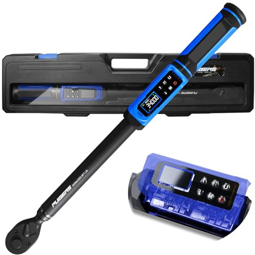 PUIBERS Digital Torque Wrench 1/2 Inch Drive (340 Nm / 250.9 ft.lb), Electronic Torque Wrenches with LED & Buzzer Alarm, LCD Display, ±1% Accuracy for Car, Motorcycle and Bike Repair