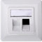 DIGITUS 4 Cajas vacías para módulos Keystone, Marco 80 x 80 mm + Placa Central de 50 x 50 mm, [DN-93801-1]
