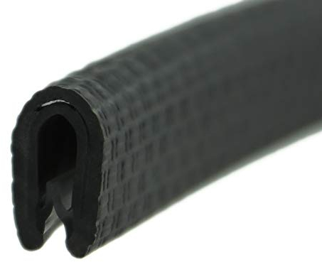 KS1-2S-M Kantenschutzprofil von SMI-Kantenschutzprofi - PVC Klemmprofil - Klemmbereich 1-2 mm - mit Stahleinlage - Kantenschutz - Schwarz Matt - einfache Montage, selbstklemmend ohne Kleber (3 m)