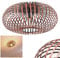 Deckenleuchte Oravi, Deckenlampe aus Metall in Kupfer, 1-flammig, 1 x E27-Fassung, moderner Spot im Retro/Vintage Design m. Gitter u. Lichteffekt an der Decke, ohne Leuchtmittel