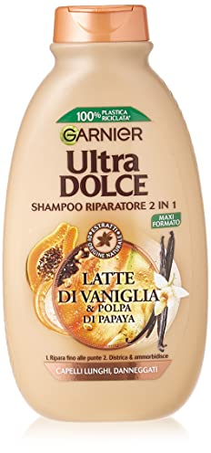 Garnier Ultra süßes Shampoo mit Vanillemilch und Papaya-Fleisch, 300 ml, 1 Stück