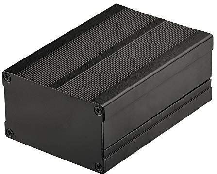 Eightwood Aluminum Electronic Enclosure, HiFi Audio Amplifier Ham Radio Project Box, PCB Board Case Black - 4.33 x 2.99 x 1.81 inch (LWH)