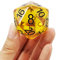 Bescon Amber Jumbo D20 38MM, Big Size 20 Sides Dice, Big 20 Faces Cube 1.5 inch