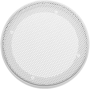 sourcing map Speaker Grill Cover 3 Inch 106.5mm Mesh Decorative Circle Subwoofer Guard Protector White