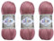 Alize Diva-Garn, 100 % Mikrofaser-Acrylgarn, Seideneffekt, 3 Knäuel, 400 g, 1300 m, Rosa
