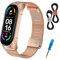 MIJOBS Armband für Xiaomi Mi Band 6 & Xiaomi Mi Band 5 Metallarmband Xiaomi Band 4 & Xiaomi Band 3 Edelstahl Armbänder Ersatz Armbänder Kompatibel mit Xiaomi Band 6/5/4/3 Metallarmband