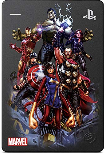 Seagate Game Drive for PS4 Marvel's Avengers LE - Avengers Assemble 2TB External Hard Drive - USB 3.0, Metallic Gray, Officially Licensed Compatibility with PS4 (STGD2000104)