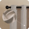 MRTREES Blackout Door Curtain 90 Inch Drop, Linen Eyelet Thermal Curtain for Bedroom and Living Room, 1 Panel 90x90 Inch 228x228 CM Beige