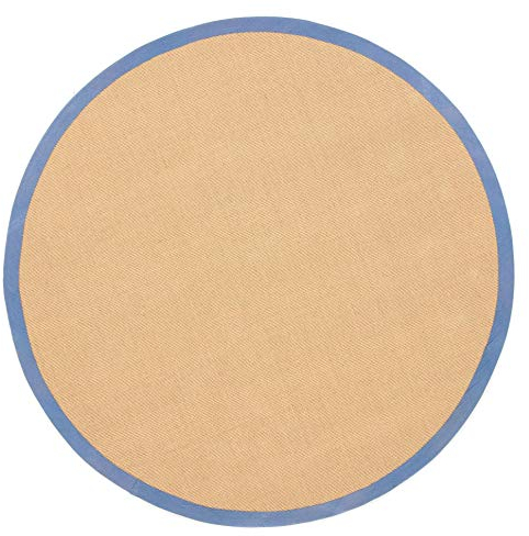 carpetfine Sisalteppich Rund Blau Ø 80 | Moderner Teppich für Wohn- und Schlafzimmer