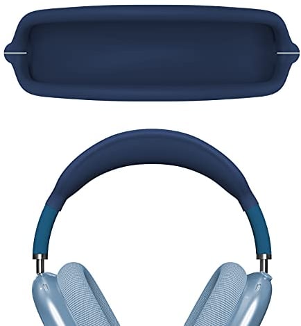 Geekria Silicone Headband Cover Compatible with AirPod Max Headphone, Headband Protector/Headband Replacement Easy DIY Installation No Tool Needed (Blue)