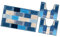 emmevi Tappeto Bagno Parure Morbido Girowater Antiscivolo Assorbente Lavabile MOD.Lilla Set 3 Pezzi Blu