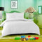 Comfort Collections Duvet Quilt Cover With Matching Pillow Cases Plain Dyed Poly Cotton Easy Care Bedding Set COLOUR WHITE DOUBLE