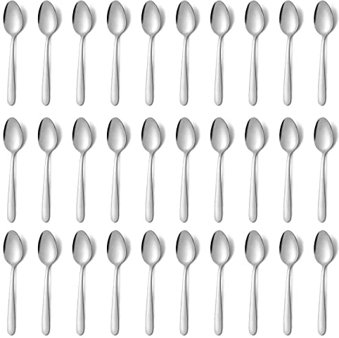 Cucharas de postre, Funnydin Juego de cucharas de Acero Inoxidable, 36 piezas, 17cm, apto para lavavajillas, cucharas de mesa, cucharas soperas, cucharas de Postre para cocina