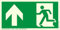 Fluchtweg Notausgang Schild langnachleuchtend Kunststoff Pfeil Oben ASR A1.3