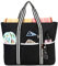 LEDAOU Große Strandtasche Damen Umhängetasche Handtasche Wasserdichter Sanddichter Reißverschluss Pool Picknick Fitnessstudio Reisetasche (B-Schwarz)
