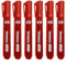 JMS we create smile (Pack of 6 Permanent Markers - Thick Bullet Tip Marker Pens Waterproof, Quick Drying, Smear Proof Pens (Red)