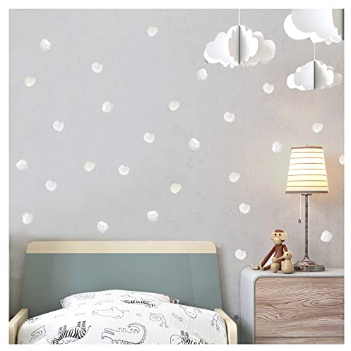 Little Deco Wandtattoo Punkte Set Wandsticker Tupfen für Kinderzimmer Polka Dots in weiß Wohnzimmer Babyzimmer Wanddeko Schlafzimmer Wandaufkleber DL968-03
