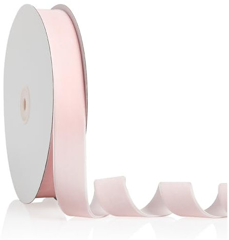 Nastro di velluto rosa confetto per albero di Natale, decorazione di ghirlande fatte a mano, decorazioni, decorazioni, confezioni regalo e fiocchi