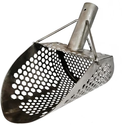 CooB 0,5 kg Titan Sandschaufel Metalldetektor Werkzeug Monstrik Ultraleichte & Starke Schaufel Schaufel Metalldetektion Schatzsuche Werkzeug Kombinierte 7/10mm Hexaeder Löcher