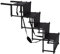 simpa Foldaway Portable Lightweight Metal Frame 4 Step Dog Stairs, Dog Step, Pet Ladder Ramp.