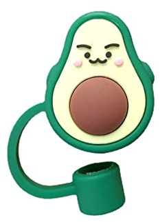 Silicone Straw Covers Cap, Straw Toppers for Tumblers, Dust-Proof Drinking Straw Caps, Silicone Straw Plug Home Kitchen Daily Supplies(Avocado)