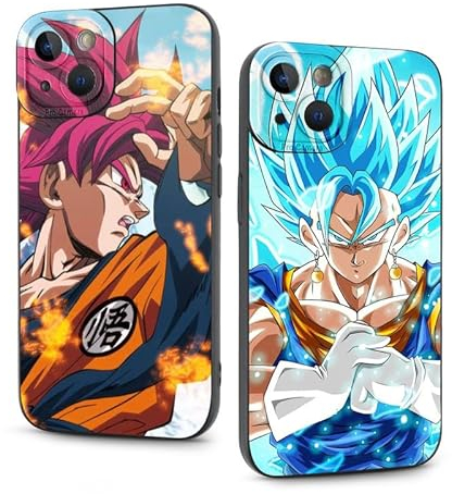 Handyhülle 2 Stück für Apple iPhone 11 Hülle 6.1'' Anime Dragonball Z Super Z DBZ Son Goku Manga Junge Muster Design Case All Inklusiv Linsen Schutzhülle Stoßfest TPU Silikon Weich Ultra Dünn Case,08