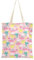 Rosafarbene Dinosaurier-Tasche aus Segeltuch für Mädchen und Frauen, wiederverwendbare Einkaufstasche, Strandtasche mit Tasche für Picknick, Strand, Strand, Rosa, Dinosaurier, 15 x 16.3