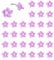 Lily Flower Hair Clips - 30 Pieces, Small, Purple, Girl Accessories