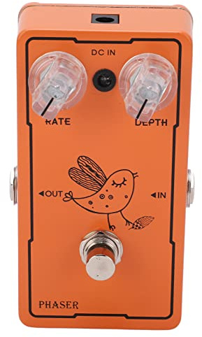 Phaseneffektpedal, Einstellbare Rate und Tiefe, Gitarren-Monoblock-Pedal mit Metallgehäuse