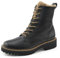 Paul Green Damen Schnürbootie mit Warmfutter, Frauen Schnürstiefeletten,Warm gefüttert,uebergangsstiefel,schnürboots,Schwarz (Black),39 EU / 6 UK