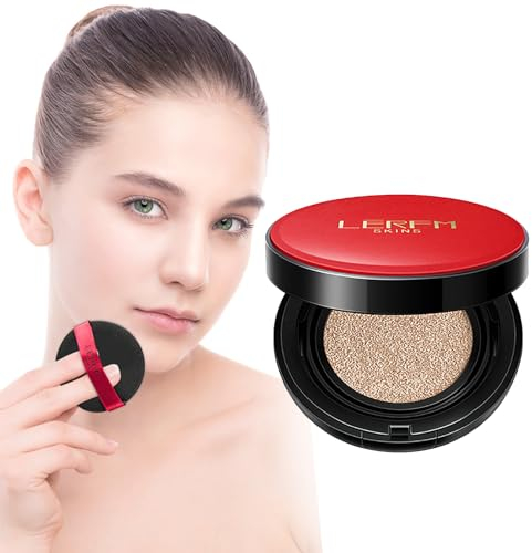 Maske Fit Rot Abgepolsterte Foundation,Japans Nr. 1 für gläserne Haut,langanhaltend,leicht,aufbaubare Deckkraft, halbmatt, für alle Hauttypen,Koreanische Cushion Foundation (Natürlich, #1)