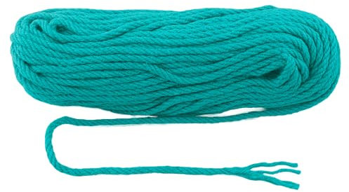 IMROPE Corde en jute bleue de 6 mm x 45,2 m, ficelle pour jardinage, tomates, plantes grimpantes, fleurs, artisanat, emballage cadeau, décoration