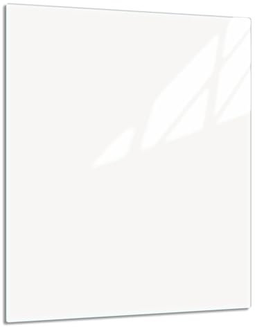 DarHaus Copri piano cottura induzione 40x52 cm copertura per piano cottura in vetroceramica 1 pezzi universale per piastre di cottura paraspruzzi tagliere in vetro temprato bianco