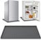 Alfombrilla de silicona para nevera pequeña de 60 x 60 cm, protector de suelo con bordes elevados de 0.8 pulgadas, bandeja de goteo para lavadora, bandeja de goteo para secadora, gabinete de vino,