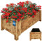 KOTARBAU® Pot de Fleurs Jardinière Bois Extérieur de 79 x 39 cm Tanné |Boîte de Jardin pour l'Extérieur |Bac Bois à Fleurs |Jardinière Bois Extérieur |Support pour Plantes de Balcon |Jardinière Bois