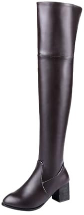 Stivali di Gomma Donna Stivaletti Estivi Stivali Texani Donna Polpaccio Largo Stivali Donna Texani Alti Stivali Alti con Tacco Bianchi Stivali al Ginocchio Donna con Tacco Open Toe Boots for