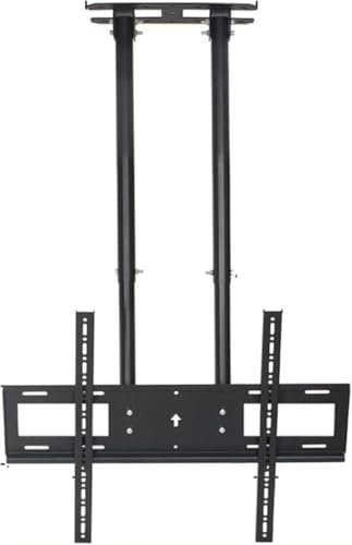 JvFbjLF Dual-Pole-TV-Lifter, höhenverstellbarer Einzelbildschirm-TV-Ständer, neigbarer Teleskop-Decken-TV-Ständer, passend for 60-100-Zoll-Fernseher