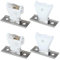 4Pcs Roman Shade Kit, Plastic Roman Shade Cord Lock and Cord Pulley Set,Roman Shade Hardware Smooth, Prevents Cord Fraying Ideal for Roman Blinds Woven Wood Shades