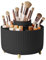 DASITON Make up Kosmetik Organizer mit 5 Fächern,360° Drehbarer Pinsel Organizer,Großer Kapazität Schminktisch Organizer,Pinselhalter,Skincare Organizer für Badezimmer,Schlafzimmer(Schwarz)