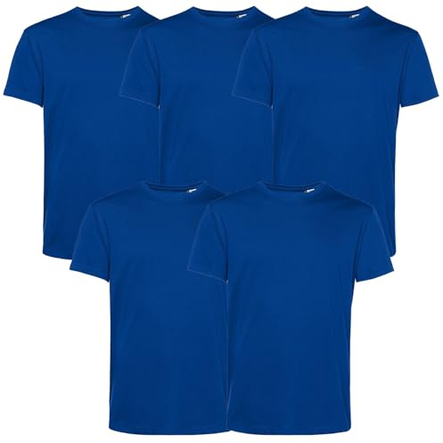 Men’s T-Shirts Multipack (Pack of 5) | Crew Neck Short Sleeve | 100% Cotton | Casual, Gym, Work, DIY, or Events | Comfortable & Durable Plain T-Shirts