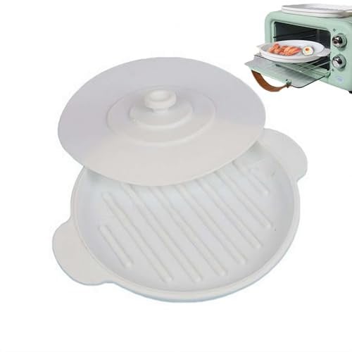 Microwave Bacon Cooker, Microwave Bacon Tray with Lid, Silicone Bacon Pan Baking Oven Tray for Frozen Pizza Cooking Supplies