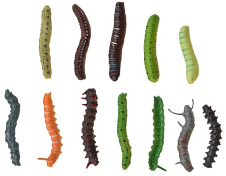 BESPORTBLE 24Pcs Fake Caterpillar Garden Decoration Whimsical Flower Pot Ornament for Home Landscape Collectors