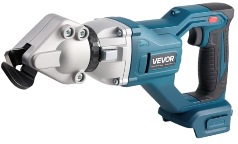 VEVOR Cesoia per Metallo, Taglierina per Lamiera Senza Fili con Testa Girevole, Doppie Lame, Velocità 25000 giri/min, Taglia Acciaio Zincato da 1,22 mm, Acciaio Inox da 1 mm, Plastica, Cartone