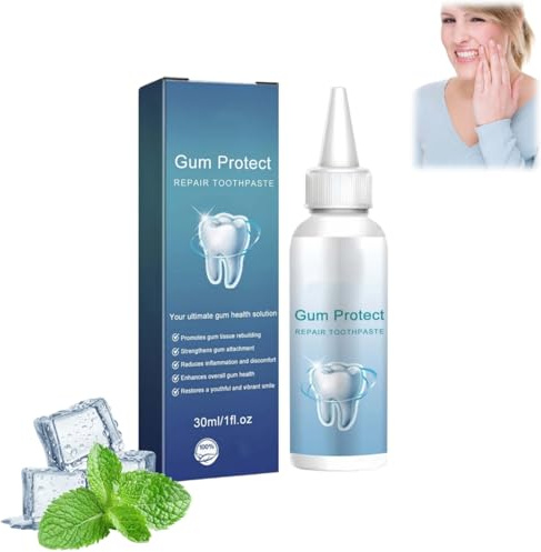 Gum Protect Gel Toothpaste - Zahnfleisch Repair Zahnpasta für empfindliche Zähne, Frischen Atem, Beruhigt Empfindliches Zahnfleisch, Stärkt und Schützt (30ml, 1pc)