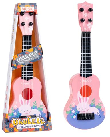 Mini-Ukulele-Gitarre für Kinder, 4 Saiten, niedliche Dinosaurier-Gitarre für Kleinkinder, Ukulele für Kinder, Musikinstrument, Ukulele als Geschenk für kleine Musiker, Jungen und Mädchen (A3)
